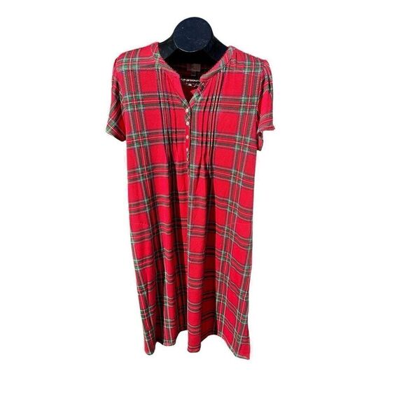 Aria Collection Red Green Blue Nightgown Size L - Picture 1 of 8